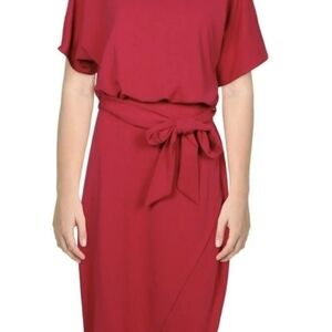 Kensie Red Sheath Dress with Dolman Sleeves